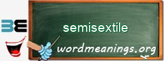 WordMeaning blackboard for semisextile